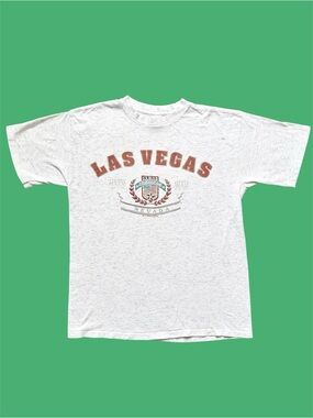 Vintage 90s Miller Las Vegas Nevada Souvenir Graphic Tee Single Stitch Large